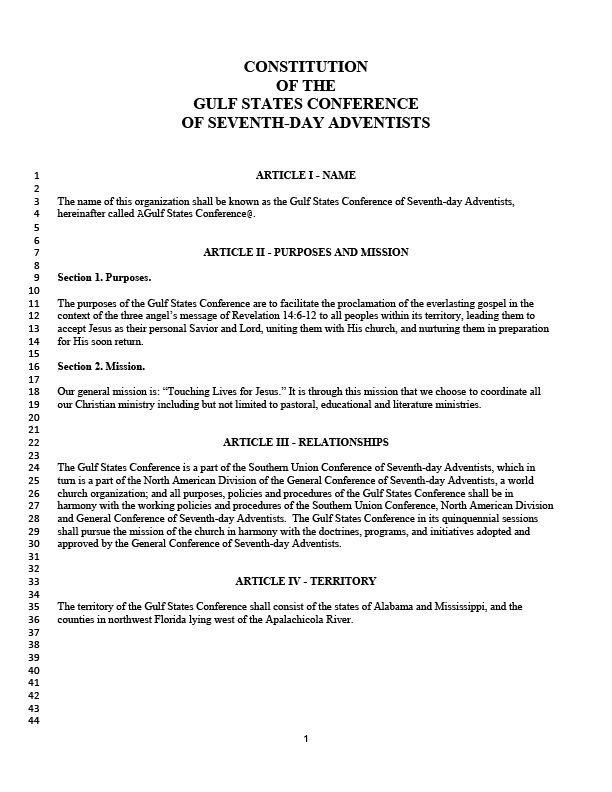 2021-2026 GSC Constitution & Bylaws